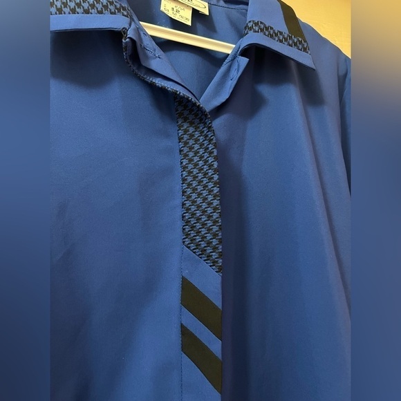 ⚫️ BOGO Vintage Joyce houndstooth detail women’s button up blouse size 12 - Picture 2 of 7